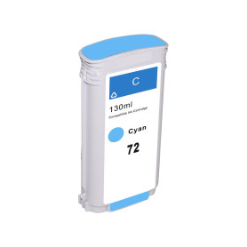 C9371A 72 130ml Cyan Cartouche d'Encre Compatible Avec Plotter Hp DesignJet T1100, T1200, T1300, T2300