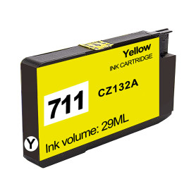 CZ132 CZ132A H711 29ml Yellow Pigment Ink Cartridge Compatible With Plotter Hp DesignJet T520, T120