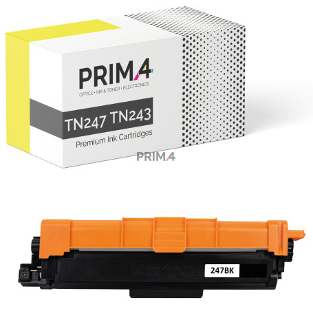 TN-247BKN Nero Toner Compatibile con Stampanti Brother DCP-L3500s,HL-L3200s,MFC-L3700s -3k Pagine