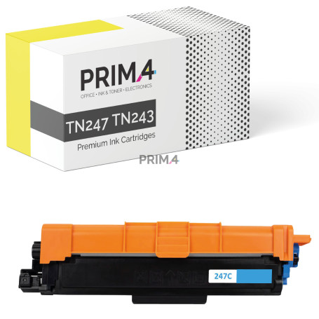 TN247 TN243 Cian Toner Compatible con impresoras Brother DCP-L3550CDW MFC-L3770CDW MFC-L3750CDW MFC-L3730CDN HL-L3210CW HL-L3230CDW DCP-L3510CDW HL-L3270CDW MFC-L3710CW -2.3k Paginas