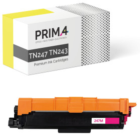 TN247 TN243 Magenta Toner Compatibile con Stampante Brother HL L3200S L3210CW L3230CDW L3270CDW, DCP L3500 L3510CDW L3550CDW, MFC L3700S L3770CDW L3750CDW L3730CDN L3710CW -2.3k Pagine