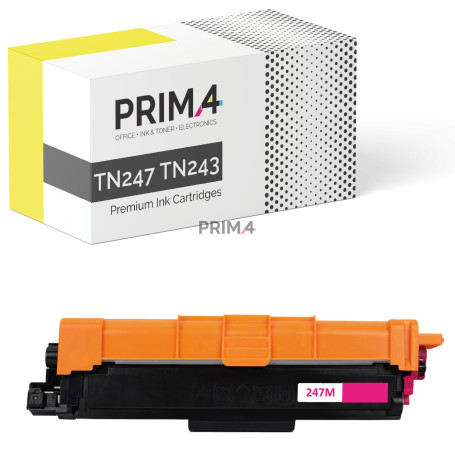 TN247 TN243 Magenta Toner Compatibile con Stampante Brother HL L3200S L3210CW L3230CDW L3270CDW, DCP L3500 L3510CDW L3550CDW, MFC L3700S L3770CDW L3750CDW L3730CDN L3710CW -2.3k Pagine