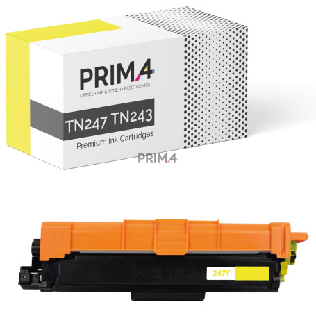 TN247 TN243 Giallo Toner Compatibile con Stampanti Brother HL L3200S L3210CW L3230CDW L3270CDW, DCP L3500 L3510CDW L3550CDW, MFC L3700S L3770CDW L3750CDW L3730CDN L3710CW -2.3k Pagine