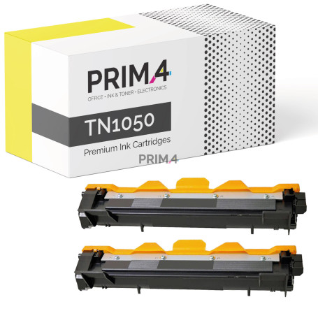 TN1050 Multipack 2x Toner Compatible with Printer Brother HL-1110, HL-1112, HL-1210W, HL-1212W, DCP-1510, DCP-1512, DCP-1610W, DCP-1612W, MFC-1810, MFC-1910 -1k Pages