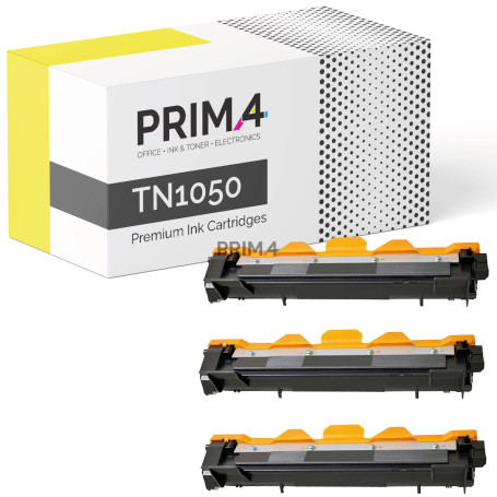 TN1050 Multipack 3x Toner Compatible with Printer Brother HL-1110, HL-1112, HL-1210W, HL-1212W, DCP-1510, DCP-1512, DCP-1610W, DCP-1612W, MFC-1810, MFC-1910 -1k Pages