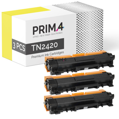 TN2420 Multipack 3x Toner Compatibile Con Stampante Brother HL 2310, HL 2350, HL 2370, 2375, DCP 2510, DCP 2530, DCP 2550, MFC 2710, MFC 2730, MFC 2750 -3k Pagine