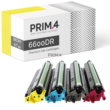 108R01121 Kit 4x BKCMY Unidad de tambor Compatible con impresoras Xerox VersaLink C400, C405, Phaser 6600dn, 6600dnm, 6600n, 6600, WorkCentre 6605dn, 6605dnm, 6605n, 6605, 6655i -60k Pag