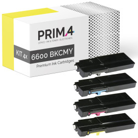 106R02232 106R02229 106R02230 106R02231 Multipack BKCMY 4x Toner Compatible avec Imprimante Xerox Phaser 6600 DN, 6600 DNM, 6600 N, 6600, WorkCentre 6605 DN, 6605 DNM, 6605 N, 6605