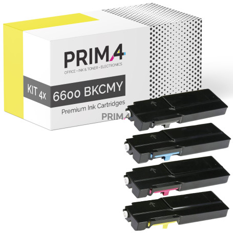 106R02232 106R02229 106R02230 106R02231 Multipack BKCMY 4x Toner Compatibile con Stampante Xerox Phaser 6600 DN, 6600 DNM, 6600 N, 6600, WorkCentre 6605 DN, 6605 DNM, 6605 N, 6605