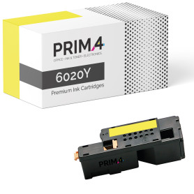 106R02758 6020Y Jaune Toner Compatible avec Imprimante Xerox Phaser 6020, 6020 BI, 6022, 6027, Workcentre 6025, 6027, WC 6025, WC 6027 -1k Pages