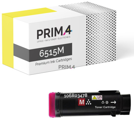106R03478 Magenta Toner Compatibile con Stampanti Xerox WC6515 Phaser 6510 -2.4k Pagine