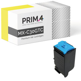 MX-C30GTC Cyan Toner Compatible avec Imprimante Sharp MX-C250F, MX-C300 Series, MX-C300P, MX-C300W, MX-C301W -6k Pages