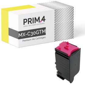 MX-C30GTM Magenta Toner Compatible con impresora Sharp MX-C250F, MX-C300 Series, MX-C300P, MX-C300W, MX-C301W -6k Paginas