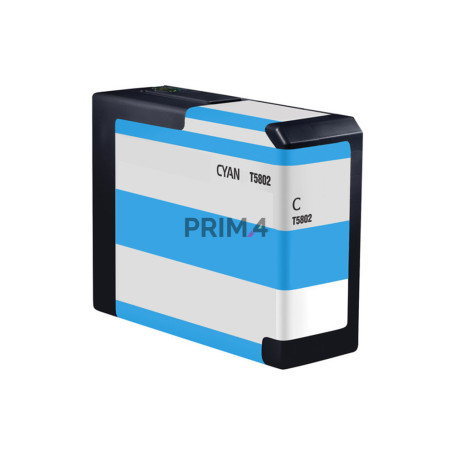 T5802 80ml Cyan Ink Cartridge Compatible With Plotter Epson Stylus Pro3800, 3880