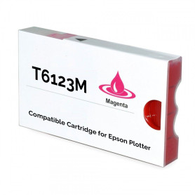 T6123 220ml Magenta Cartucho de Tinta Compatible Con Plotter Epson Pro7400, 7450, 9400, 9450