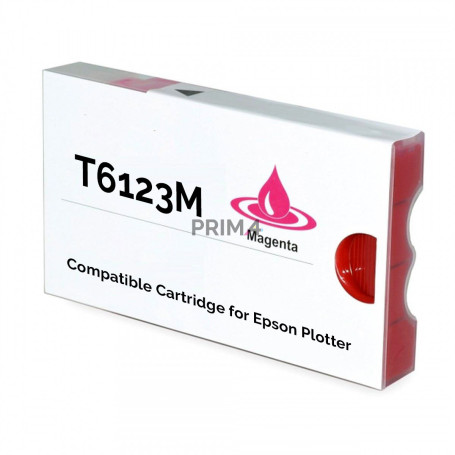T6123 220ml Magenta Cartuccia d'Inchiostro Compatibile Con Plotter Epson Stylus Pro 7400, 7450, 9400, 9450