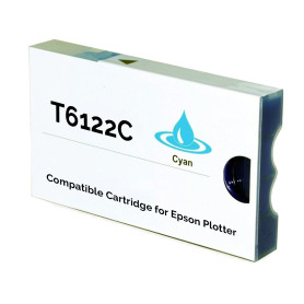 T6122 220ml Cyan Cartouche d'Encre Compatible Avec Plotter Epson Pro7400, 7450, 9400, 9450