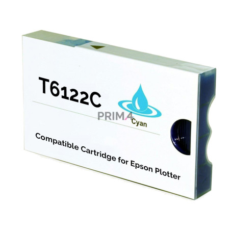 T6122 220ml Cyan Cartouche d'Encre Compatible Avec Plotter Epson Pro7400, 7450, 9400, 9450