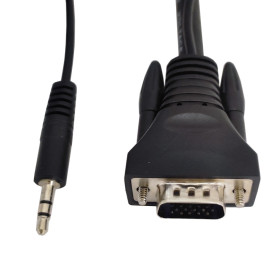 Cavo Video Monitor VGA M/M con Adattatore Connettore Audio Jack 3.5"