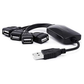 2 PEZZI HUB Multiporte Flessibili USB 2.0 con 4 porte