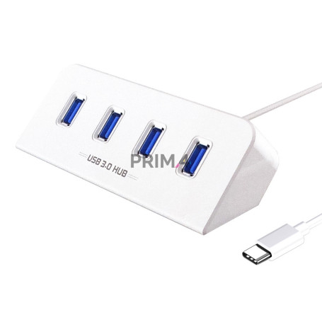 HUB USB 3.1 TypeC 4 porte USB 3.0 Bianco