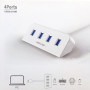 HUB USB 3.1 TypeC 4 porte USB 3.0 Bianco