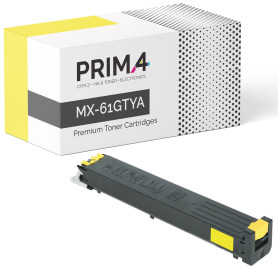 MX-61GTYA Jaune Toner Compatible avec Imprimantes Sharp MX-2630, 2651, 3050, 3551, 4071, 5050, 6070, 6071 -24k Pages