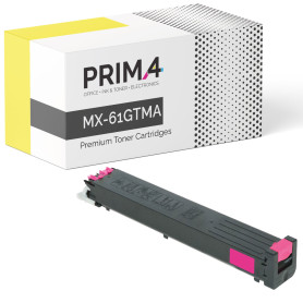 MX-61GTMA Magenta Toner Compatibile con Stampanti Sharp MX-2630, 2651, 3050, 3551, 4071, 5050, 6070, 6071 -24k Pagine