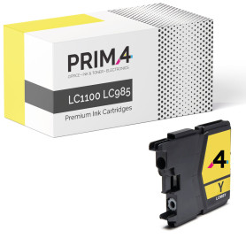 LC1100 985Y Cartuccia Inchiostro Giallo Compatibile con Stampante Inkjet Brother LC61, LC980, LC985, LC1100