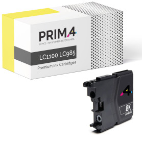 LC1100 985BK Cartuccia Inchiostro Nera Compatibile con Stampante Inkjet Brother LC61, LC980, LC985, LC1100