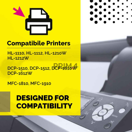 Toner Bank 6-Pack Compatible Toner Cartridge for Brother TN-1060 HL-1110  1112R 1210W 1212W MFC-1810E 1815R 1910W DCP-1510R 1512R 1610W Printer Ink