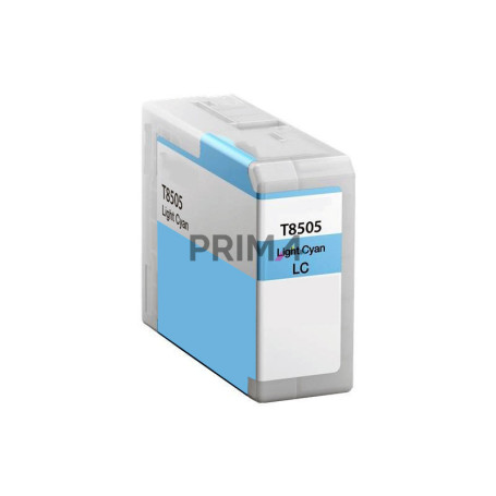T8505 80ml Cian Claro Cartucho de Tinta de Pigmento Compatible Con Plotter Epson SC-P800DES, P800SE, P800SP