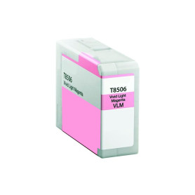 T8506 80ml Magenta Clair Cartouche d'Encre Pigmentée Compatible Avec Plotter Epson SC-P800DES, P800SE, P800SP