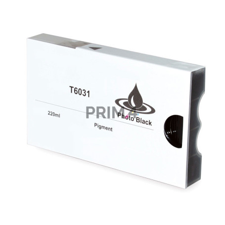 T6031 220ml Nero Foto Cartuccia d'Inchiostro a Pigmenti Compatibile Con Plotter Epson Pro7800, 7880, 9800, 9880