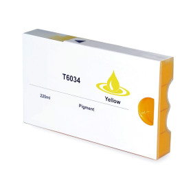 T6034 220ml Yellow Pigment Ink Cartridge Compatible With Plotter Epson Pro7800, 7880, 9800, 9880