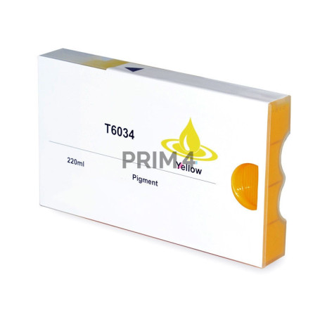 T6034 220ml Jaune Cartouche d'Encre Pigmentée Compatible Avec Plotter Epson Pro7800, 7880, 9800, 9880