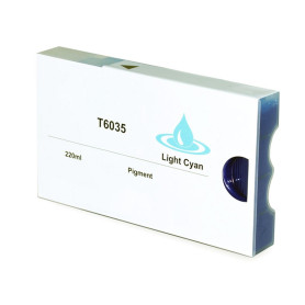 T6035 220ml Light Cyan Pigment Ink Cartridge Compatible With Plotter Epson Pro7800, 7880, 9800, 9880