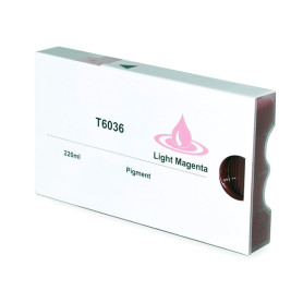 T6036 220ml Vivid Magenta Claro Cartucho de Tinta de Pigmento Compatible Con Plotter Epson Pro7880, Pro9880