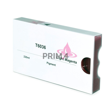 T6036 220ml Vivid Magenta Claro Cartucho de Tinta de Pigmento Compatible Con Plotter Epson Pro7880, Pro9880