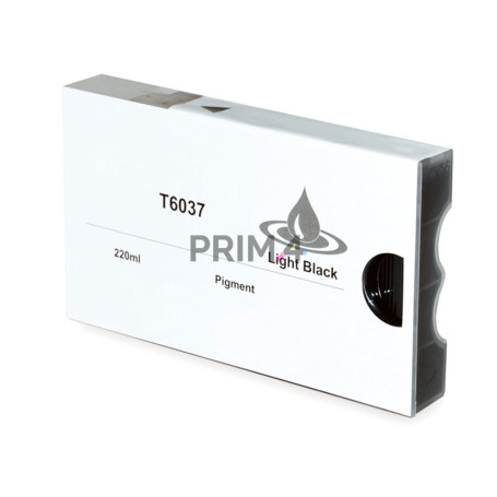 T6037 220ml Noir Clair Cartouche d'Encre Pigmentée Compatible Avec Plotter Epson Pro7800, 7880, 9800, 9880