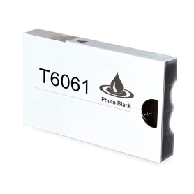 T6061 220ml Noir Photo Cartouche d'Encre Pigmentée Compatible Avec Plotter Epson Pro4800, 4880