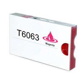 T6063 220ml Vivid Magenta Cartouche d'Encre Pigmentée Compatible Avec Plotter Epson Pro4880, 4880