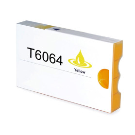 T6064 220ml Jaune Cartouche d'Encre Pigmentée Compatible Avec Plotter Epson Pro4800, 4880
