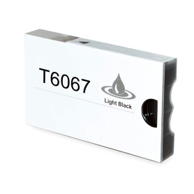 T6067 220ml Noir Clair Cartouche d'Encre Pigmentée Compatible Avec Plotter Epson Pro4800, 4880