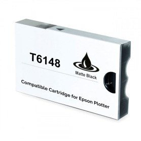 T6148 220ml Noir Mat Cartouche d'Encre Pigmentée Compatible Avec Plotter Epson Pro4400, 4450, 4800, 4880