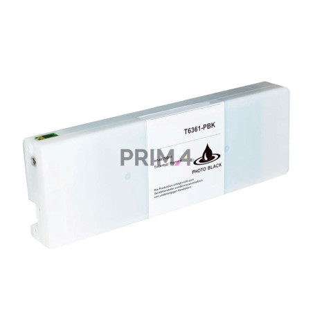 T6361 700ml Nero Foto Cartuccia d'Inchiostro a Pigmenti Compatibile Con Plotter Epson Pro7700, 7890, 7900, 9890, 9900