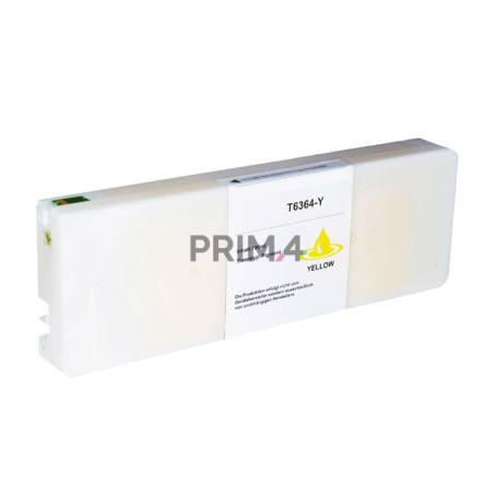 T6364 700ml Amarillo Cartucho de Tinta de Pigmento Compatible Con Plotter Epson Pro7700, 7890, 7900, 9890, 9900