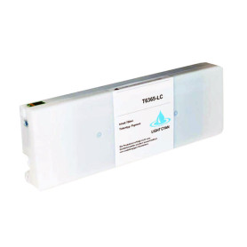 T6365 700ml Cyan Clair Cartouche d'Encre Pigmentée Compatible Avec Plotter Epson Pro7890, 7900, 9890, 9900