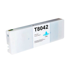 T8042 700ml Cyan Pigment Ink Cartridge Compatible With Plotter Epson SC-P6000, 7000, 8000, 9000