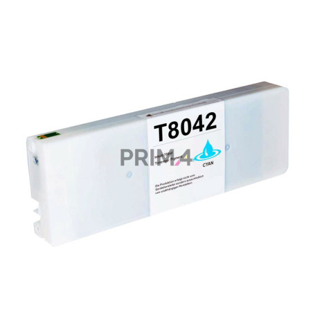 T8042 700ml Cyan Pigment Ink Cartridge Compatible With Plotter Epson SC-P6000, 7000, 8000, 9000